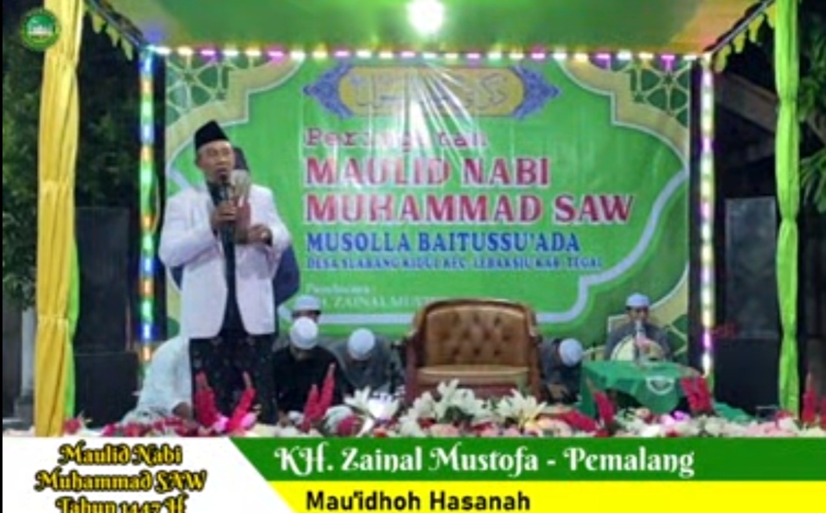 Peringatan Maulid Nabi di Musholla Baitussuada Slarang Kidul, Hadirkan KH. Zaenal Mustofa dari Pemalang