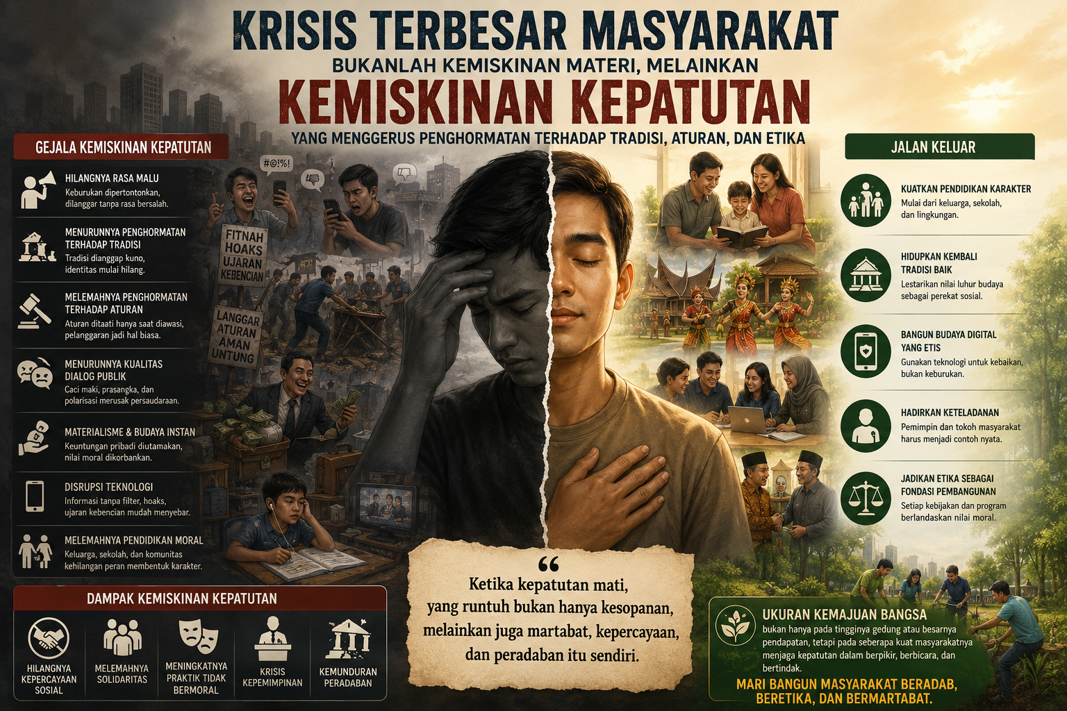 Kemiskinan Kepatutan: Ketika Etika dan Tradisi Kehilangan Wibawanya