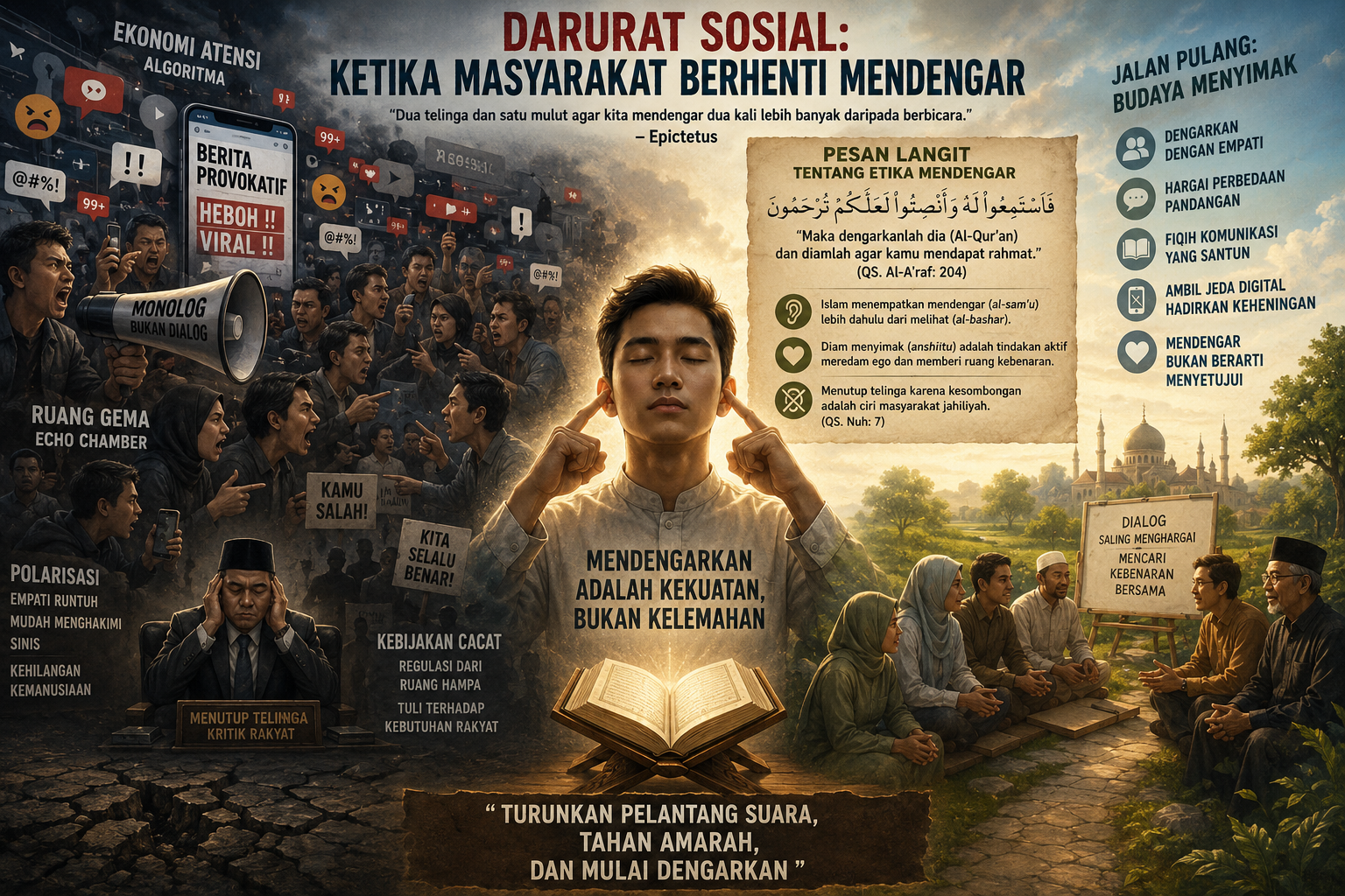 Darurat Sosial: Ketika Masyarakat Berhenti Mendengar