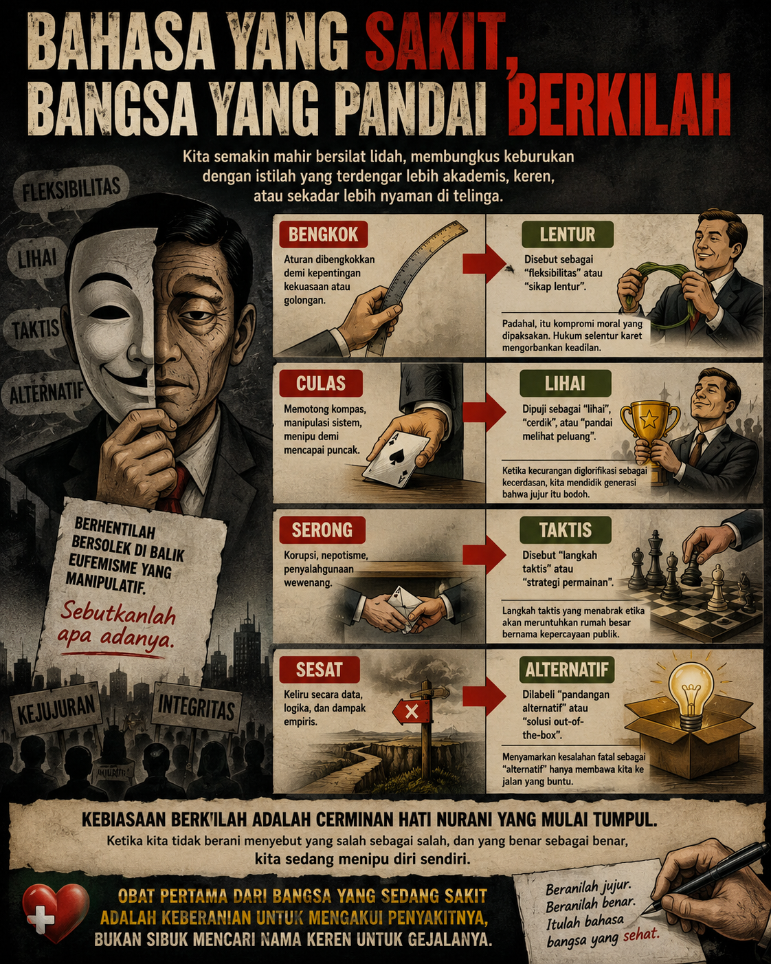 Bahasa yang Sakit, Bangsa yang Pandai Berkilah