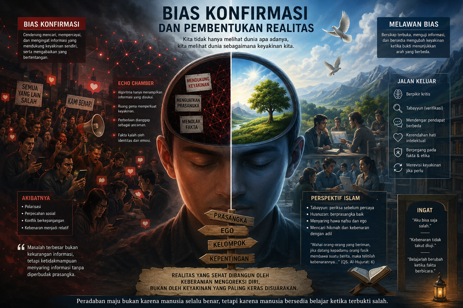 Bias Konfirmasi dan Pembentukan Realitas: Ketika Manusia Lebih Mempercayai Keyakinannya daripada Kenyataan