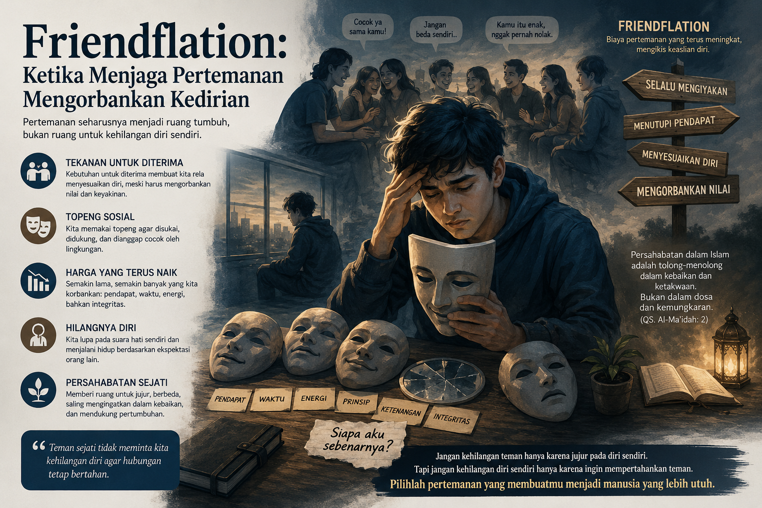 Friendflation: Ketika Menjaga Pertemanan Mengorbankan Kedirian