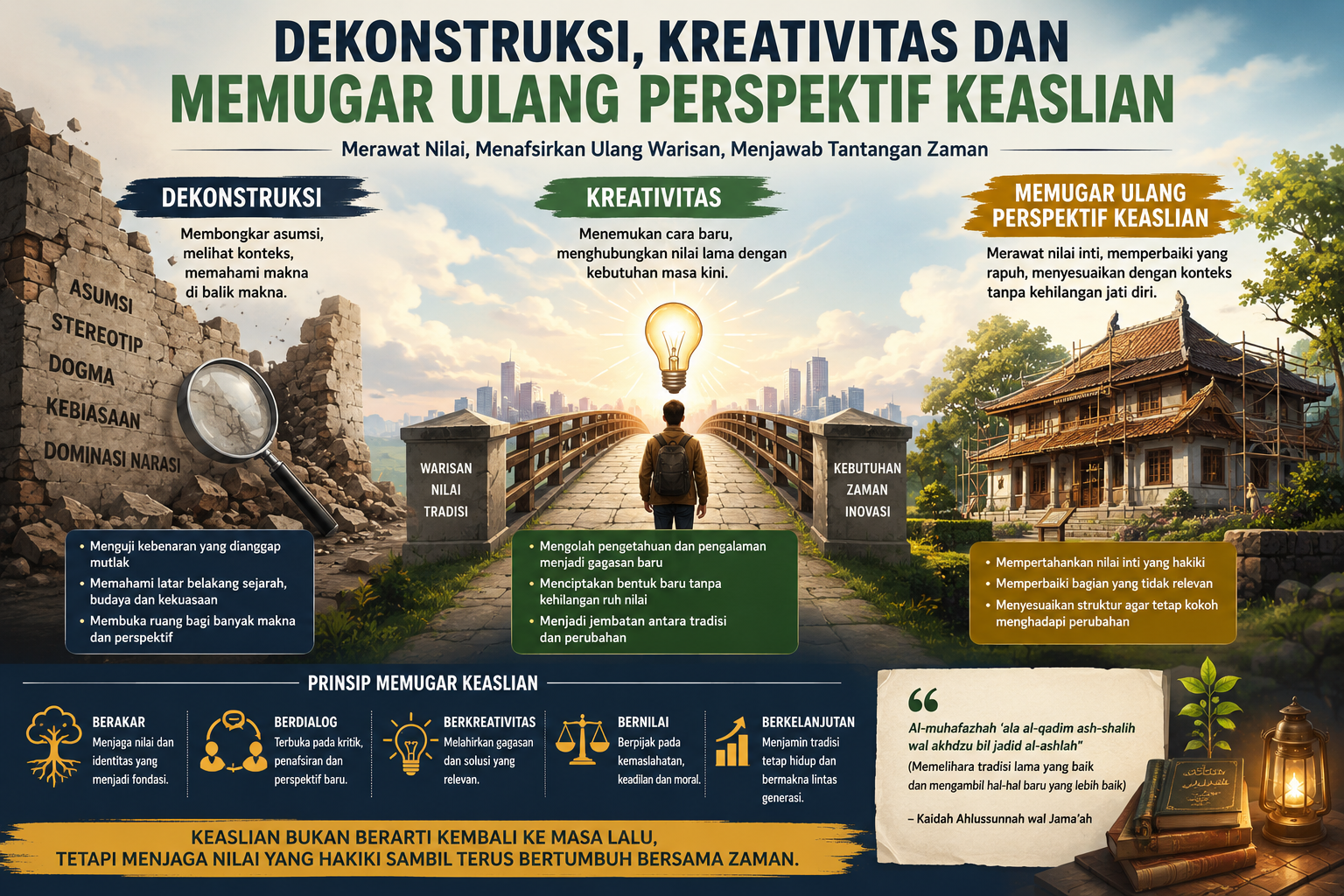 Memugar Keaslian: Dekonstruksi, Kreativitas, dan Tantangan Menafsirkan Ulang Tradisi di Era Disrupsi
