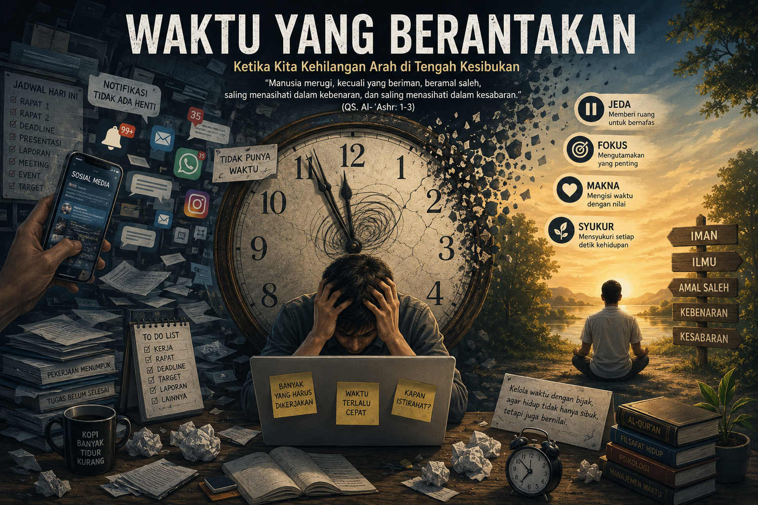 Waktu yang Berantakan Ketika Manusia Kehilangan Ritme Kehidupan