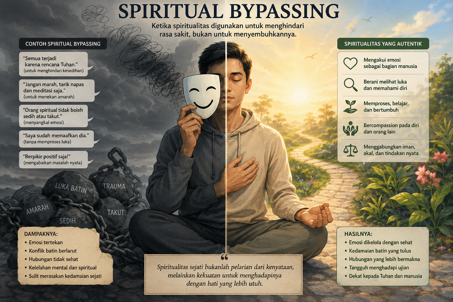 Spiritualitas yang Melarikan Diri: Menimbang Bahaya Spiritual Bypassing dalam Kehidupan Modern