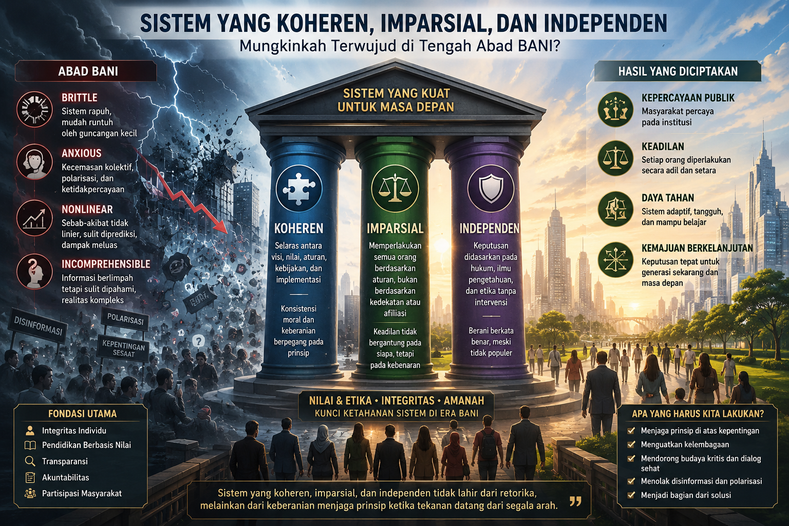 Sistem yang Koheren, Imparsial, dan Independen di Tengah Abad BANI Menjaga Pilar Peradaban di Era yang Semakin Rapuh